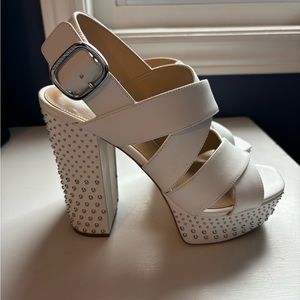 Michael Kors white platform shoes